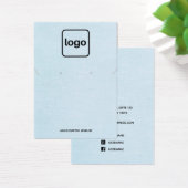 ロゴシンプルの追加ブルーイヤリングとネックレスディスプレイ (デスク)