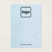 ロゴシンプルの追加ブルーイヤリングとネックレスディスプレイ (正面)