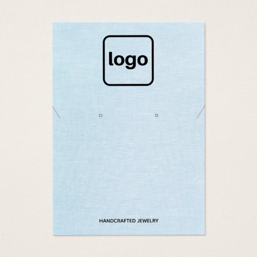 ロゴシンプルの追加ブルーイヤリングとネックレスディスプレイ (正面)