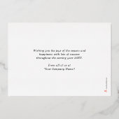 ロゴシンプルはっきりしたクリーンホワ企業のイト 箔シーズンカード (裏面)