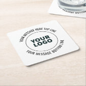 ロゴシンプルまたはイメージで置き換える方法 スクエアペーパーコースター (アングル)