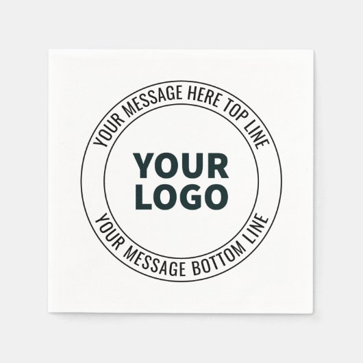 ロゴシンプルまたはイメージで置き換える方法 スタンダードカクテルナプキン (正面)