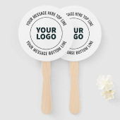 ロゴシンプルまたはイメージで置き換える方法 ハンドファン (正面&裏面)