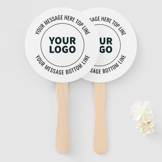 ロゴシンプルまたはイメージで置き換える方法 ハンドファン (正面&裏面)