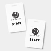 ロゴシンプルをここにカスタム バッジ (正面＆裏面)