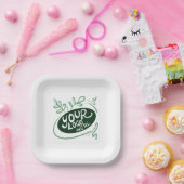 ロゴシンプルをビジネスに追加 ペーパープレート (パーティー)