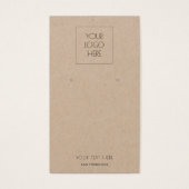 ロゴシンプルジュエリーイヤリングクラフト表示カード (正面)