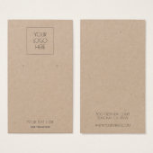 ロゴシンプルジュエリーイヤリングクラフト表示カード (正面&裏面)