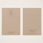 ロゴシンプルジュエリーネックレスクラフトディスプレイカード (正面&裏面)