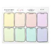 ロゴシンプルテアパステル遠くにズウィークリープランナー ノートパッド (正面)