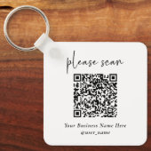 ロゴシンプルバック付きQRコード | キーホルダー (正面)
