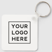 ロゴシンプルバック付きQRコード | キーホルダー (裏面)