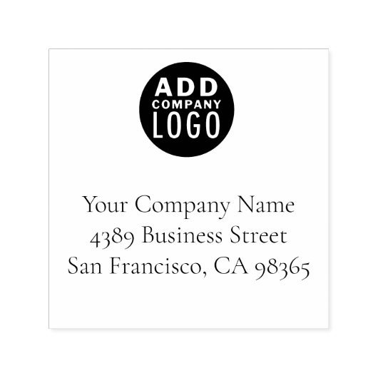 ロゴシンプルビジネスの追加企業の方法 セルフインキングスタンプ (デザイン)