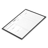 ロゴシンプルブラックベーシック未加工デイリープランナー ノートパッド (アングル)