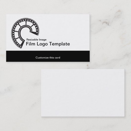 ロゴシンプルメディアフィルムストリップ 名刺 (正面/裏面)