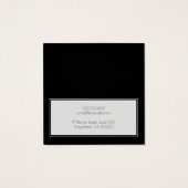 ロゴシンプルモダンブラックイヤリングディスプレイカード (裏面)