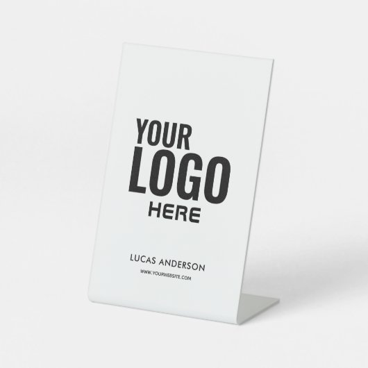 ロゴシンプルモダンプロフェッショナル台座標識 台座サイン (正面)