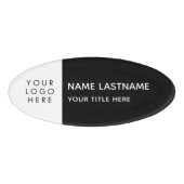 ロゴシンプルモダンミニマル黒磁石タイトル 名札 (正面)