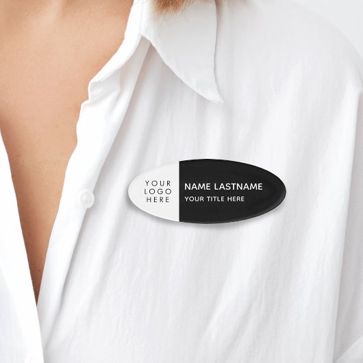 ロゴシンプルモダンミニマル黒磁石タイトル 名札