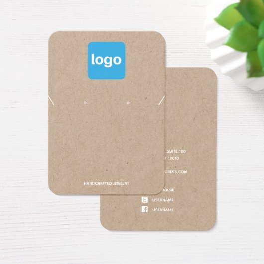 ロゴシンプル付きクラフトイヤリングとネックレスディスプレイの追加 (デスク)