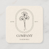 ロゴシンプル付きフローラ名刺 スクエア名刺 (正面)