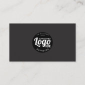 ロゴシンプル付きブラックビジネスカード 名刺 (正面)