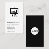 ロゴシンプル付き石板(灰色) 名刺 (正面/裏面)