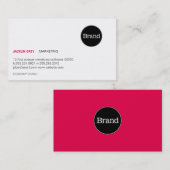 ロゴシンプル付き（ホットピンク） 名刺 (正面/裏面)