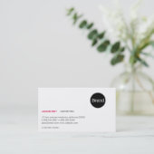 ロゴシンプル付き（ホットピンク） 名刺 (スタンド正面)