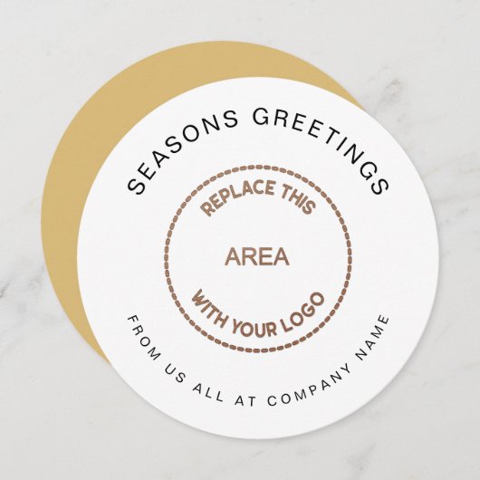 ロゴシンプル企業のQRコードクリスマス シーズンカード (正面/裏面)