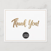 ロゴシンプル会社のカスタム金ゴールド ポストカード (正面)