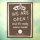 ロゴシンプル入りの大型喫茶店の看板 ウィンドウサイン (シート3)