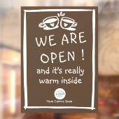 ロゴシンプル入りの大型喫茶店の看板 ウィンドウサイン (シート2)