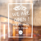 ロゴシンプル入りの大型喫茶店の看板 ウィンドウサイン (シート2)