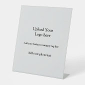 ロゴシンプル文字フォト会社の追加エレガント 台座サイン (正面)