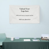 ロゴシンプル文字フォト会社の追加エレガント 横断幕 (トレードショー)