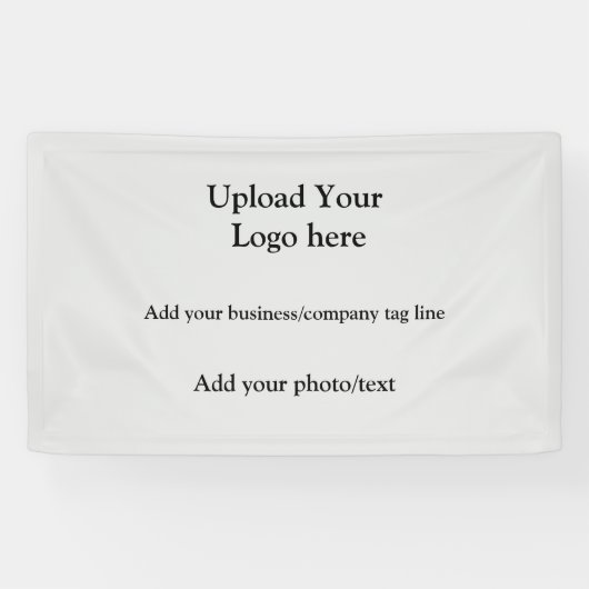 ロゴシンプル文字フォト会社の追加エレガント 横断幕 (横)