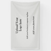 ロゴシンプル文字フォト会社の追加エレガント 横断幕 (縦)