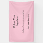 ロゴシンプル文字会社baを追加エレガントする 横断幕 (縦)