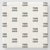 ロゴシンプル繰り返しロゴ ストーンコースター (正面)