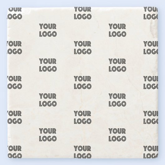 ロゴシンプル繰り返しロゴ ストーンコースター