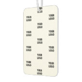 ロゴシンプル繰り返しロゴ |白 カーエアーフレッシュナー (左)