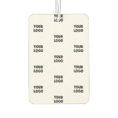 ロゴシンプル繰り返しロゴ |白 カーエアーフレッシュナー (裏面)