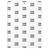 ロゴシンプル繰り返しロゴ |白 クリップボード (裏面)