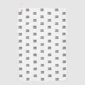 ロゴシンプル繰り返しロゴ |白 ゴルフタオル (正面)