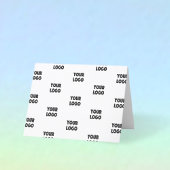 ロゴシンプル繰り返しロゴ |白 サンキューカード