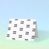 ロゴシンプル繰り返しロゴ |白 サンキューカード