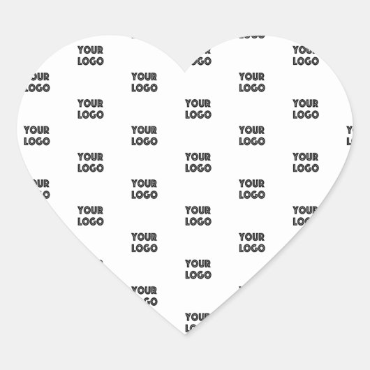 ロゴシンプル繰り返しロゴ |白 ハートシール (正面)