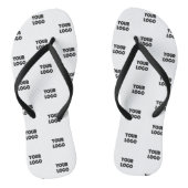 ロゴシンプル繰り返しロゴ |白 ビーチサンダル (ソール)