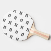ロゴシンプル繰り返しロゴ |白 卓球ラケット (横)
